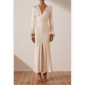 Shona Joy La Lune Frill Cuff Bias Dress